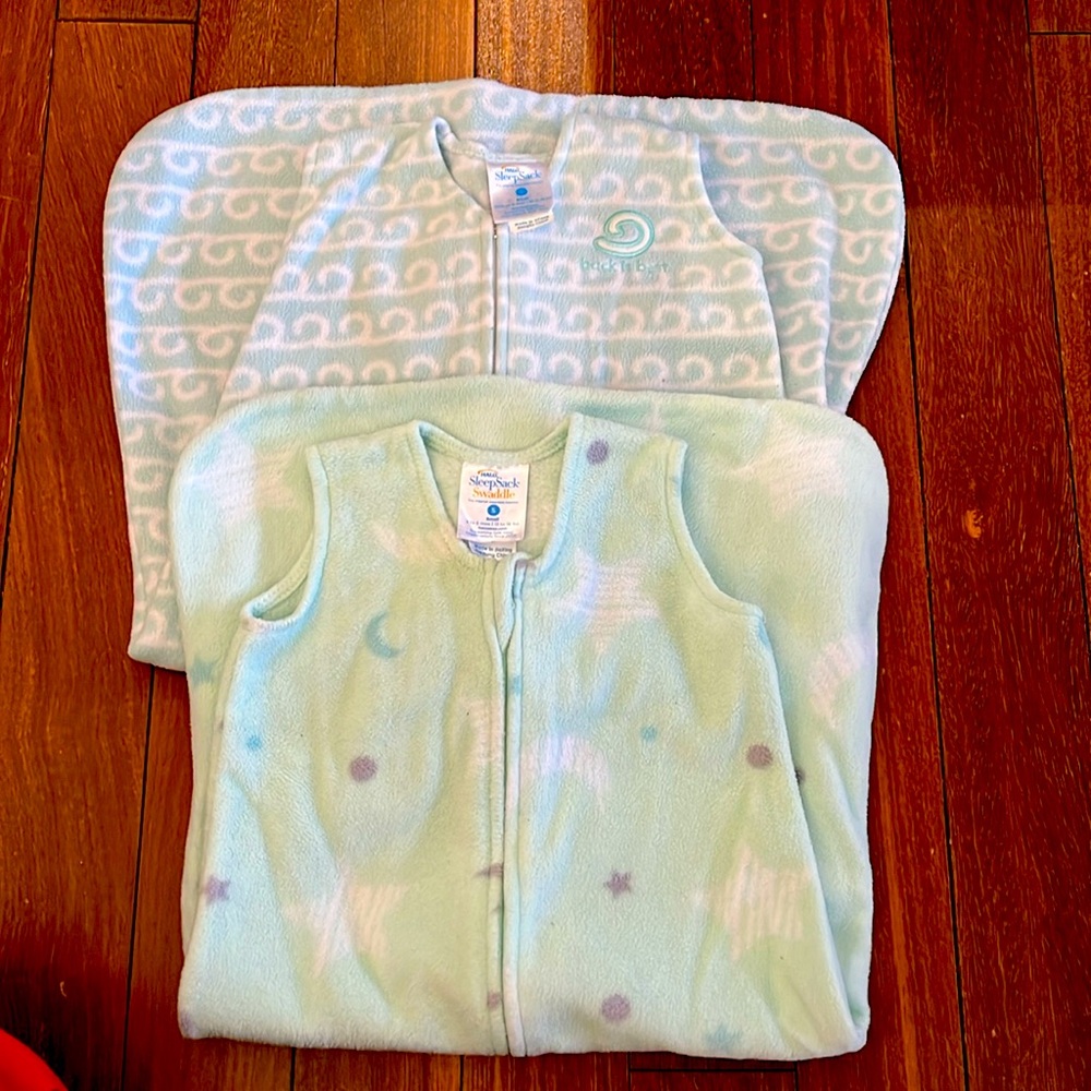 Halo sleep sacks size small. 3-6 months. Lot of 2.